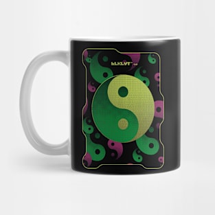 Digital Balance: A Cyberpunk Yin and Yang Mug